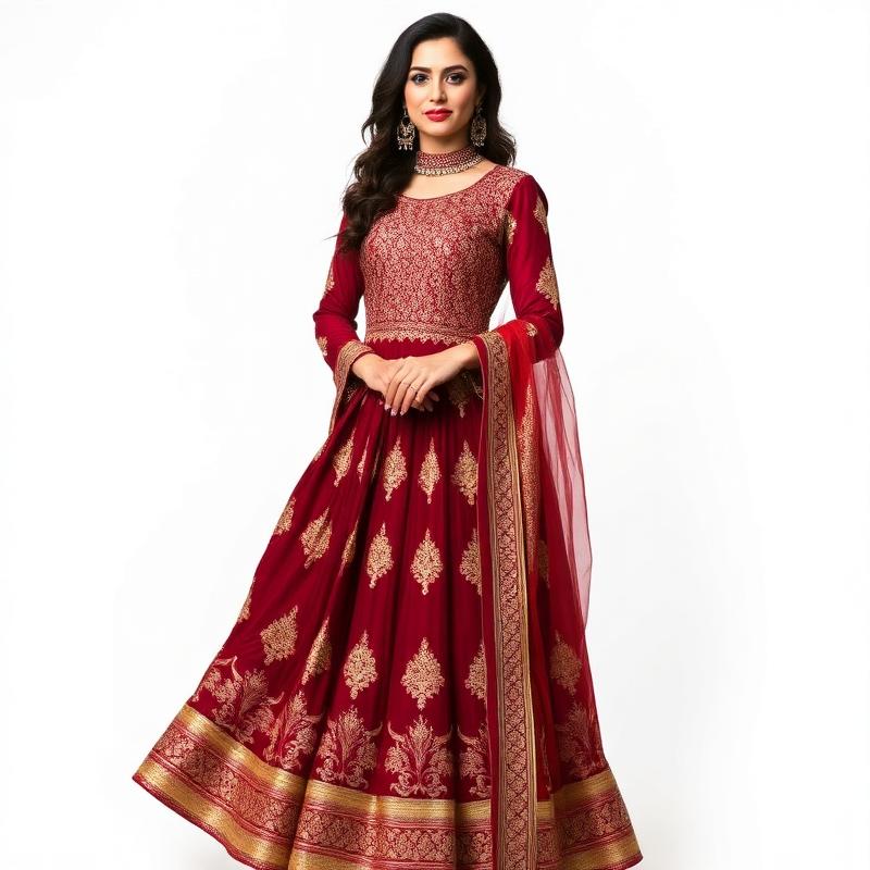 Maharani Maroon Zari